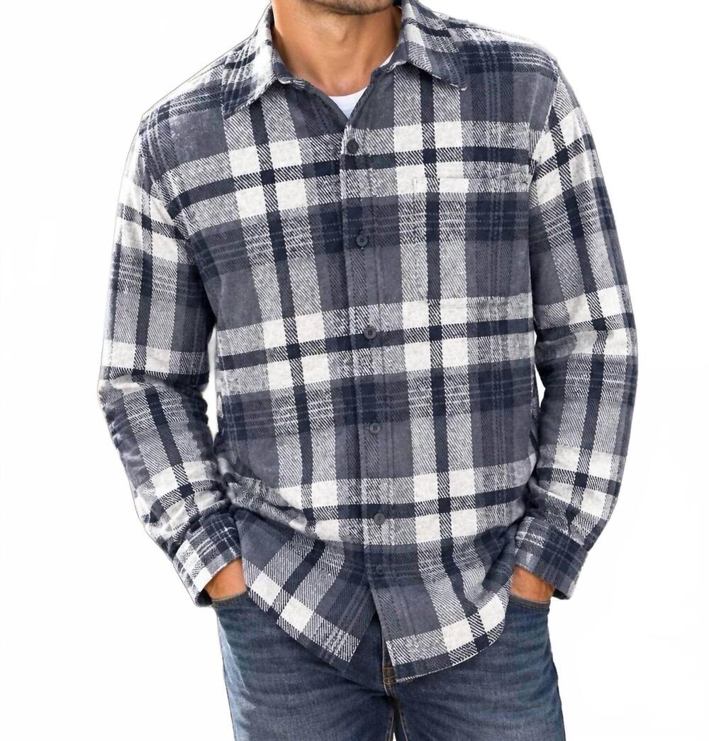 NEW VINCE plaid button-down shirt